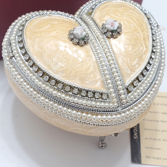 NEW Kingston Designs Heart Egg Musical Jewelry Box I Will Always Love You ❤️ - Picture 10 of 12